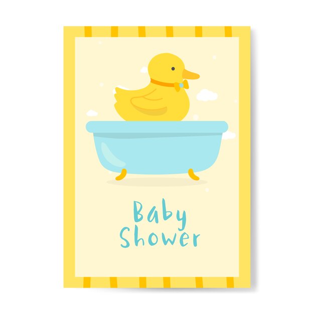 Diseño de tarjeta de invitación de ducha de bebé