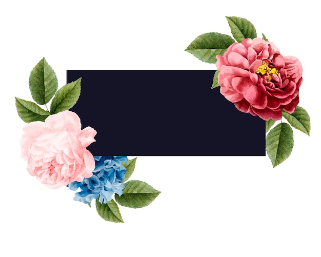Diseño de tarjeta de invitación de marco floral