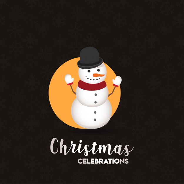 Diseño de tarjeta de navidad con diseño elegante y fondo oscuro.