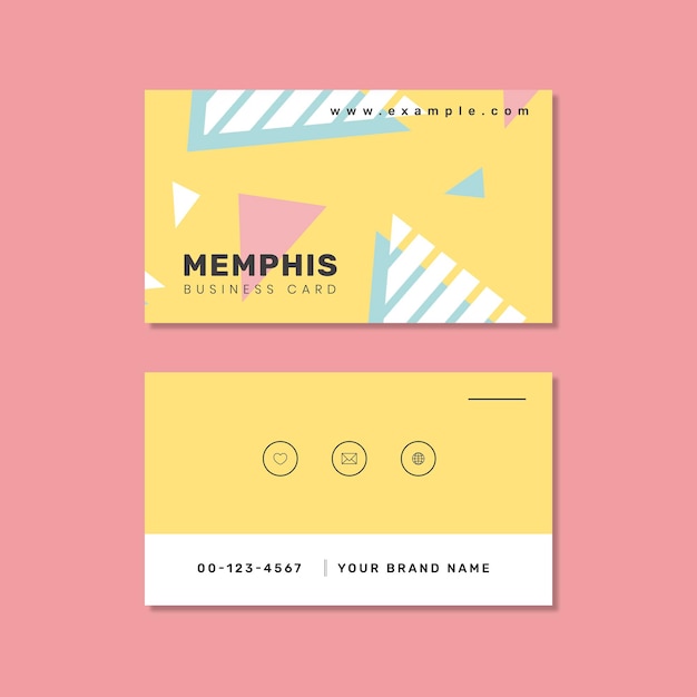 Diseño de tarjeta de presentación de memphis