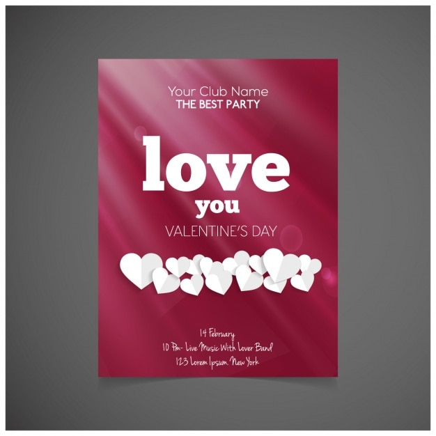 Vector gratuito diseño de tarjeta de san valentín