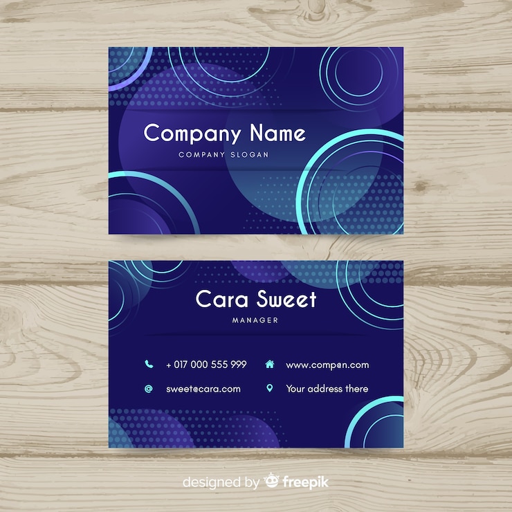 Vector gratuito diseño de tarjeta de visita abstracta moderna