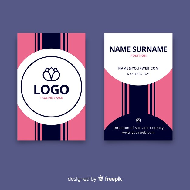 Diseño de tarjeta de visita abstracta