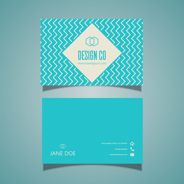 Diseño de tarjeta de visita baja poli