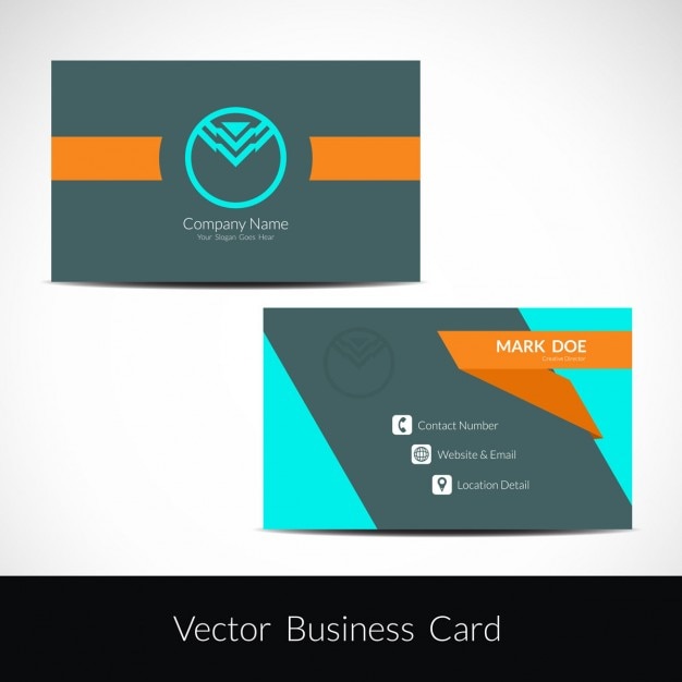 Vector gratuito diseño de tarjeta de visita colorida