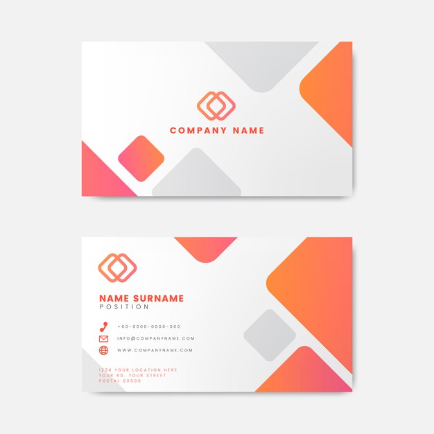 Diseño de tarjeta de visita geométrica moderna