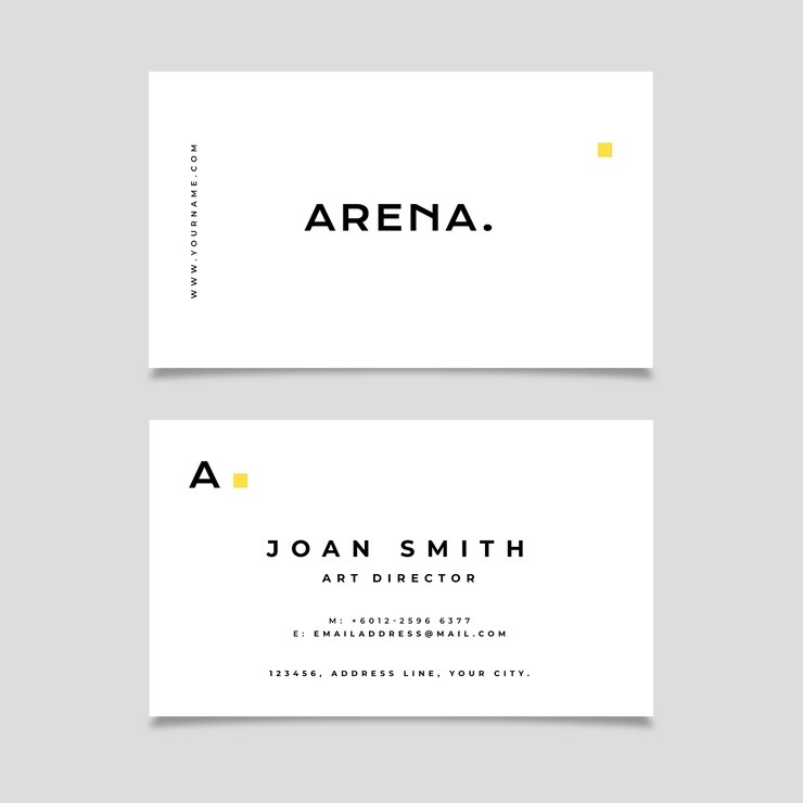 Vector gratuito diseño de tarjeta de visita minimalista de diseño plano