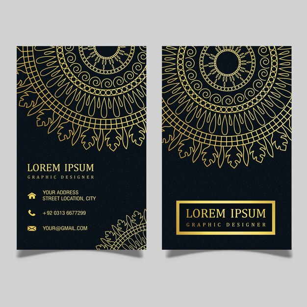 Diseño de tarjeta de visita real de lujo
