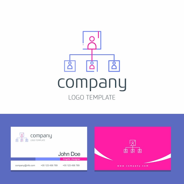 Diseño de tarjeta de visita con vector de diseño de logo de negocios