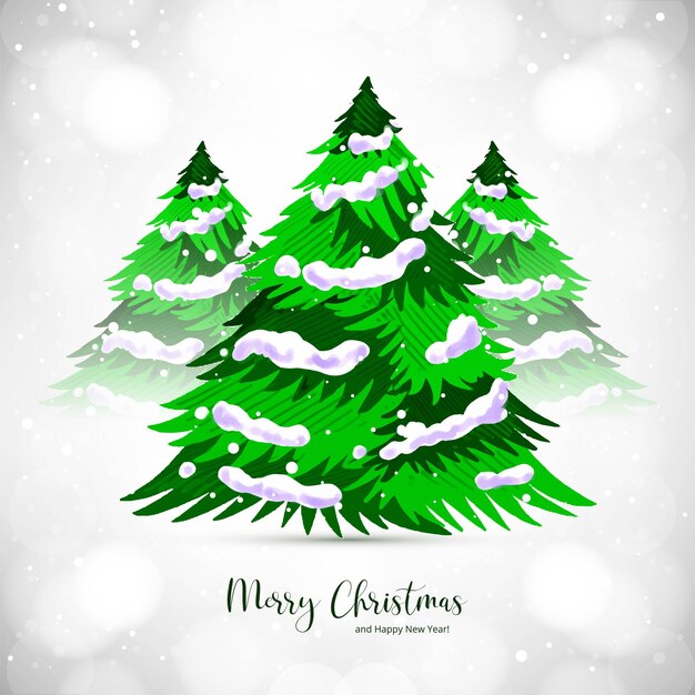 Diseño de tarjetas decorativas de árboles de Navidad