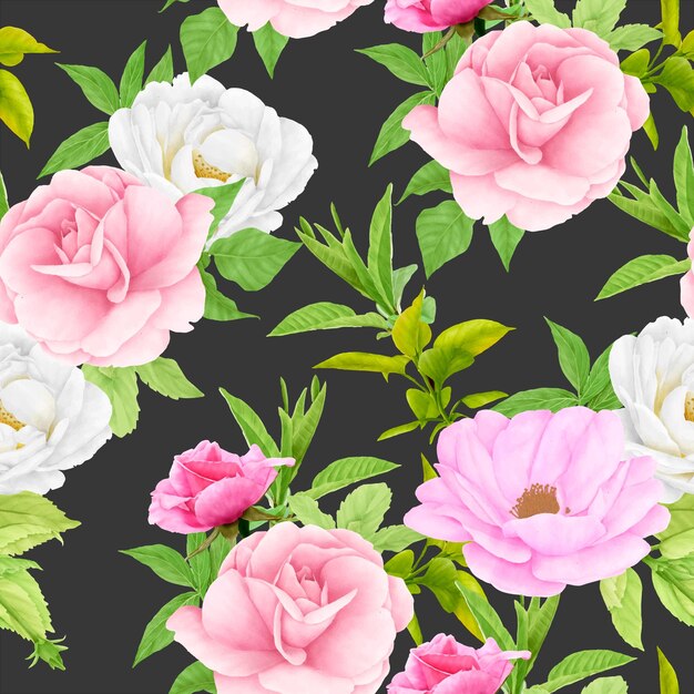 diseño de tarjetas de invitación de boda con adornos florales rosados