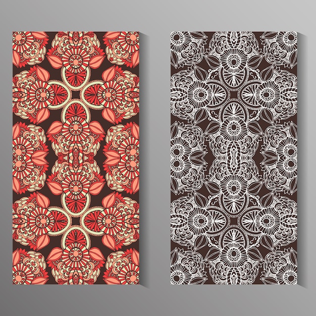 Diseño de tarjetas de mandala