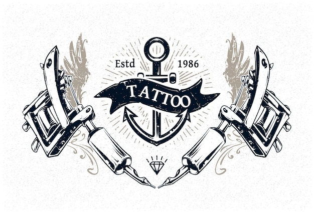 Vector gratuito diseño de tatuaje