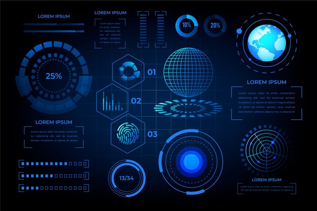 Diseño de tecnología de infografía profesional.