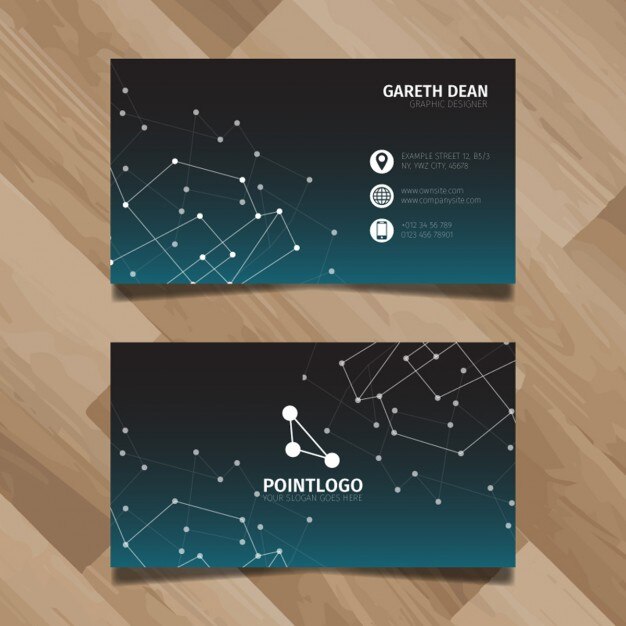 Vector gratuito diseño de tecnología de tarjeta de visita