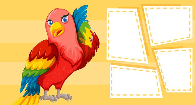 Diseño temático de aves para escribir.