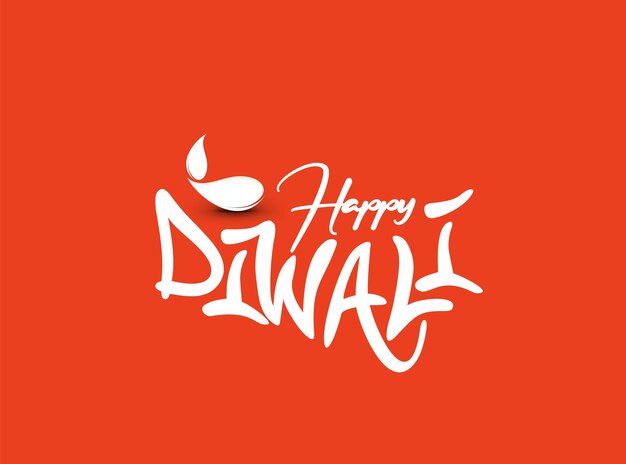 Diseño de texto de feliz Diwali Ilustración vectorial abstracta