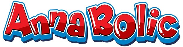 Diseño de texto del logo de Anna Bolic