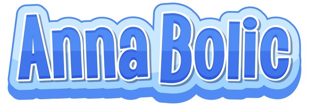 Diseño de texto del logo de Anna Bolic