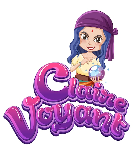 Diseño de texto del logo de Claire Voyant