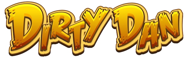 Diseño de texto del logo de Dirty Dan