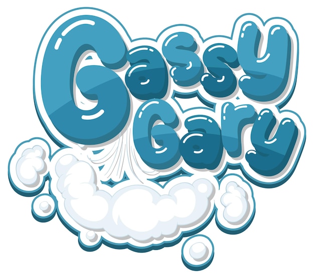 Diseño de texto del logo Gassy Gary