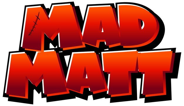 Diseño de texto del logo de Mad Matt