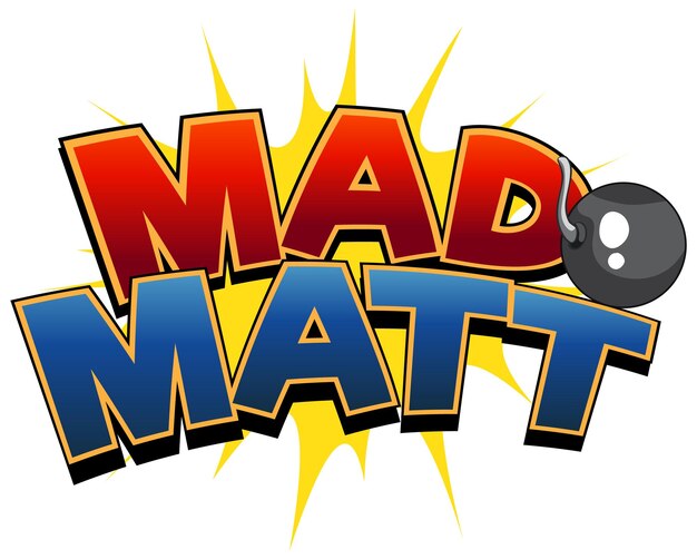 Diseño de texto del logo de Mad Matt