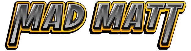 Diseño de texto del logo de Mad Matt
