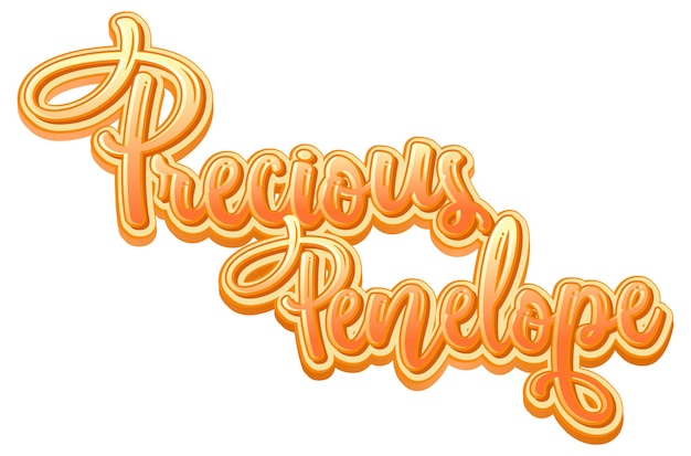 Diseño de texto del logo de Precious Penelope