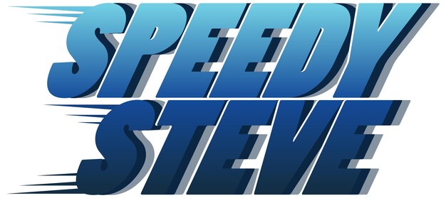 Diseño de texto del logo de Speedy Steve