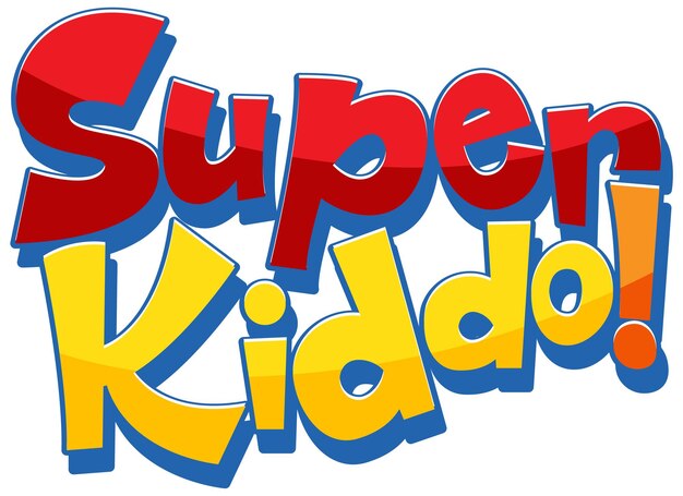 Diseño de texto del logo de Super Kiddo