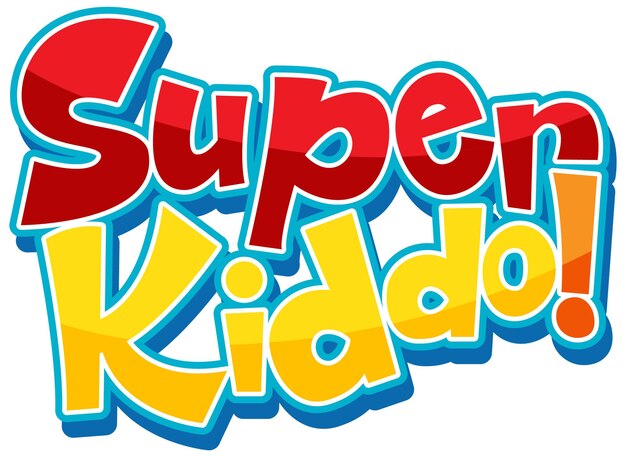 Diseño de texto del logo de Super Kiddo