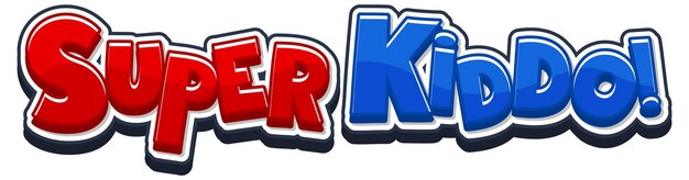 Diseño de texto del logo de Super Kiddo