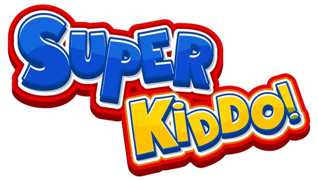 Diseño de texto del logo de Super Kiddo