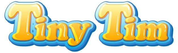 Diseño de texto del logo de Tiny Tim