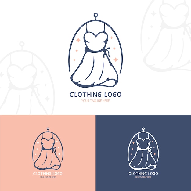 Diseño de tienda de ropa dibujada a mano