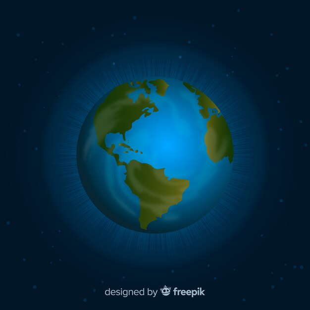 Diseño de tierra en el espacio