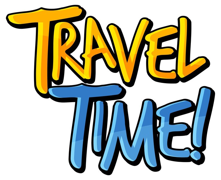 Vector gratuito diseño de tipografía de tiempo de viaje