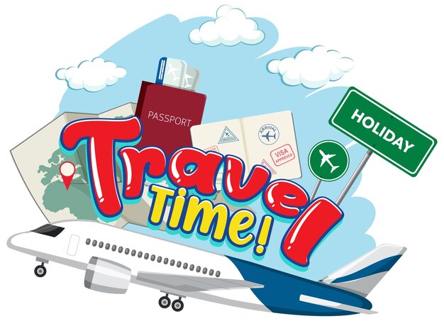 Diseño de tipografía de tiempo de viaje