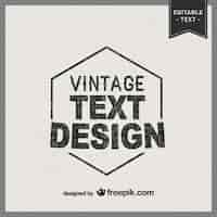 Vector gratuito diseño de tipografía vintage