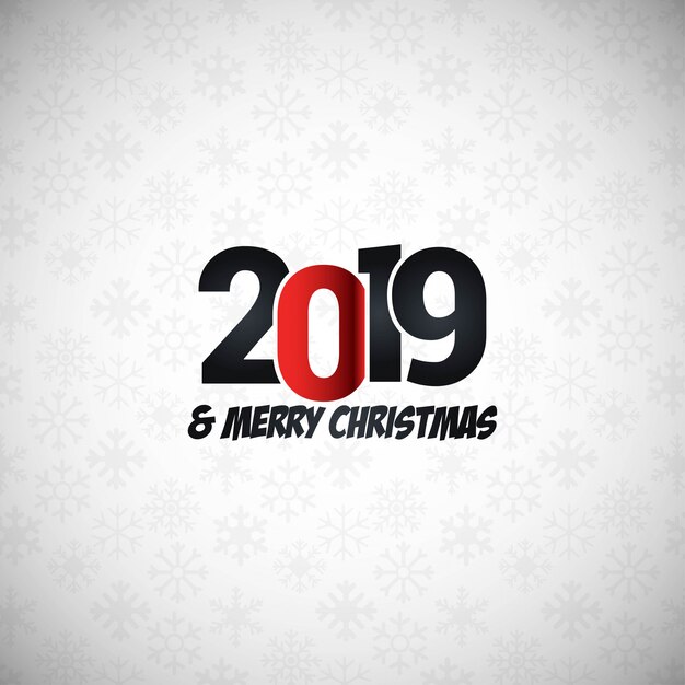 Diseño tipográfico año nuevo 2019.