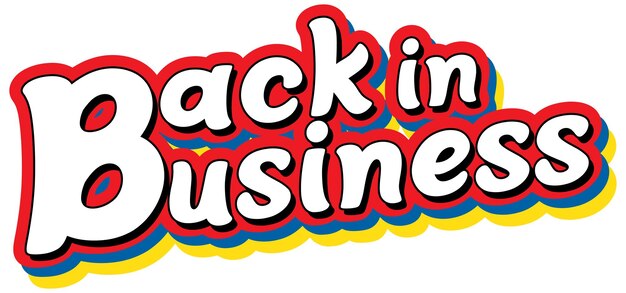 Diseño tipográfico Back In Business