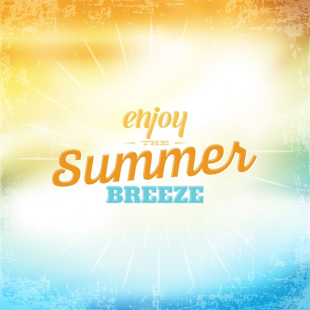 Diseño tipográfico de verano