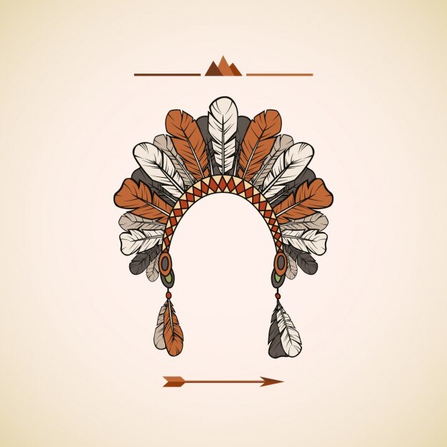 Diseño de tocado indio
