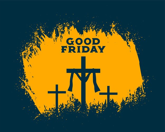 Diseño tradicional del cartel de la semana santa del viernes santo.