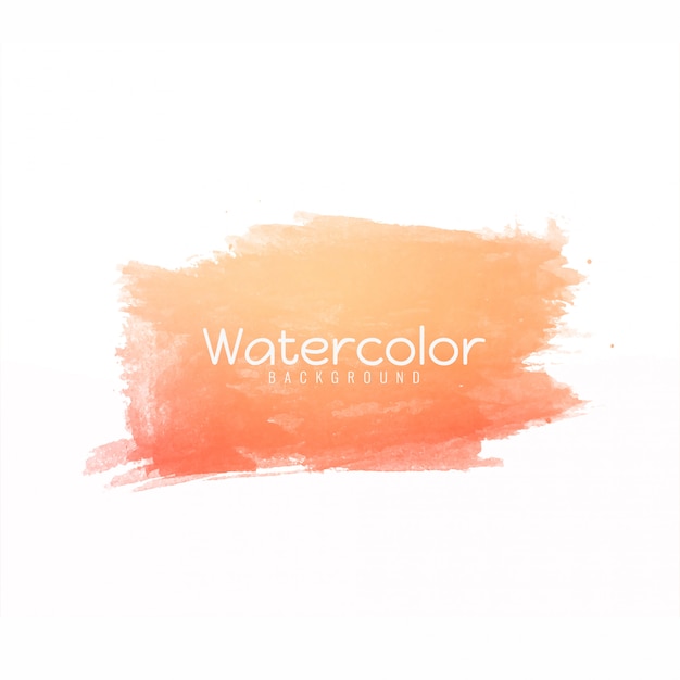 Vector gratuito diseño de trazo de pincel de color naranja suave