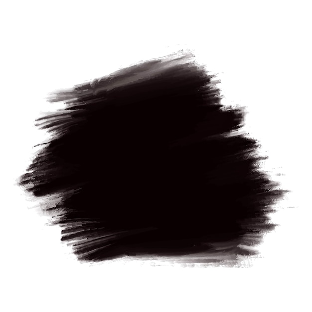 Diseño de trazos de pincel de acuarela negra oscura abstracta