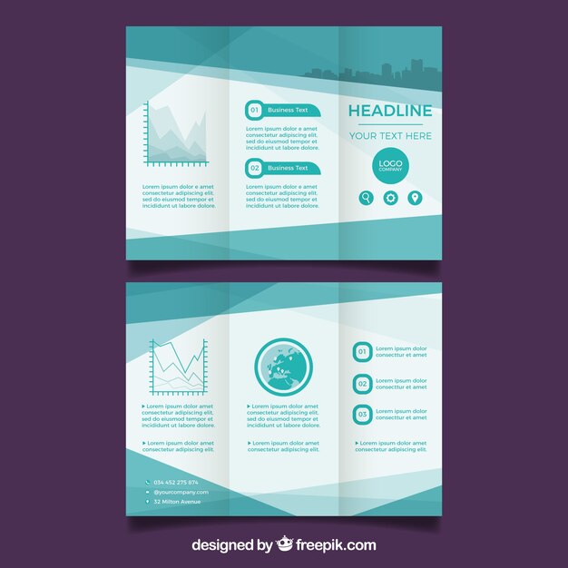 Diseño de tríptico de negocios