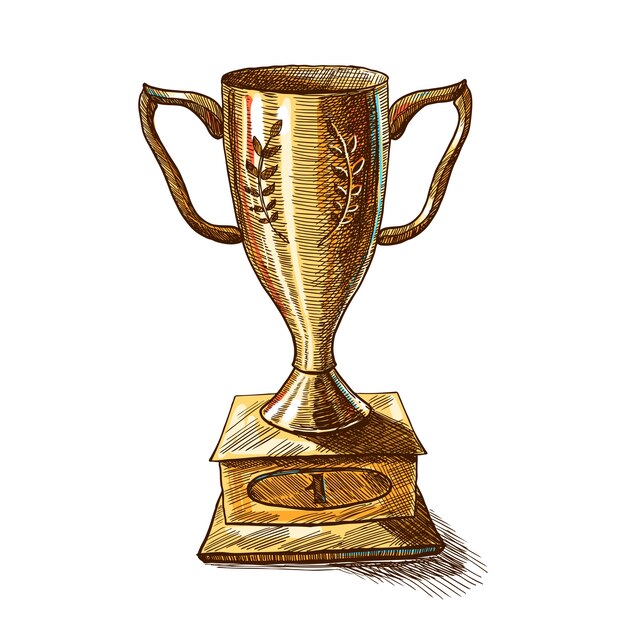 Diseño de trofeo de oro